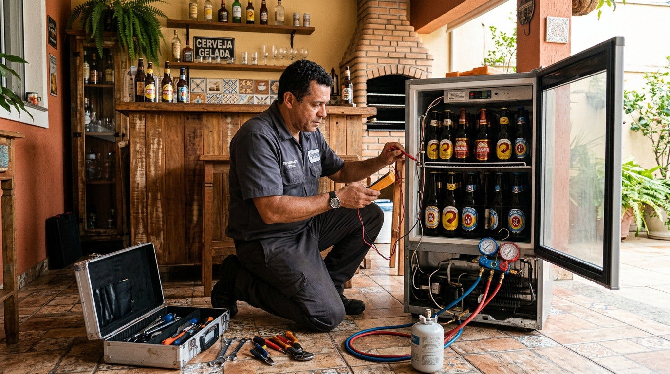 Aplicação de gás refrigerante em cervejeira atendida em Maringá‑PR